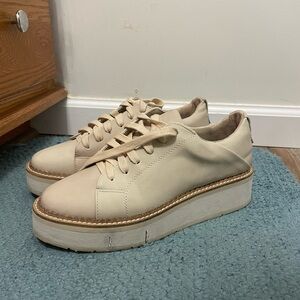 Women's Cream Platform Sneakers